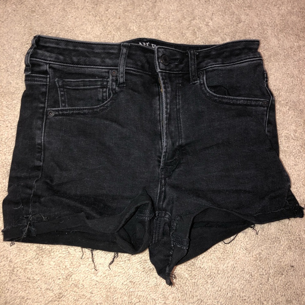 AE black jean shorts